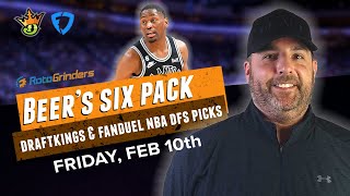 DRAFTKINGS \& FANDUEL NBA PICKS TODAY (2\/10\/23) - DFS 6 PACK