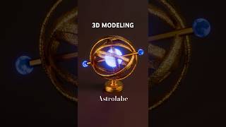 Making a stylized astrolabe in 3D #3dmodeling#fantasy3d#3dtimelapse#b3d#conceptart