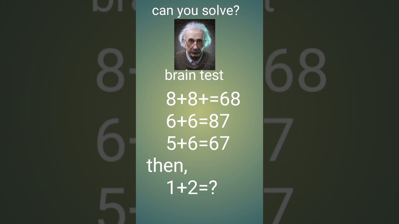 can you solve? brain test video 