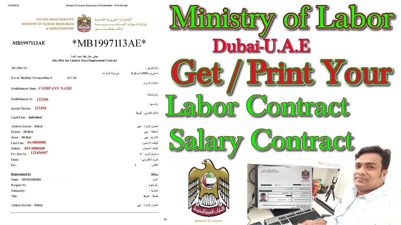 how-to-get-print-ministry-of-labor-contract-dubai-online-employee