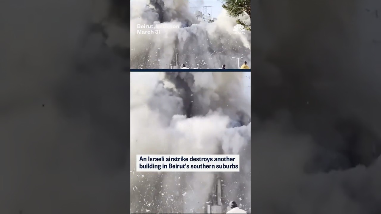 An Israeli airstrike destroys another building in Beirut’s southern suburbs