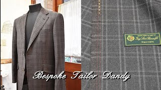 ✂️ Loro Piana Super 130's ビスポーク・オーダーメイドスーツのカッティングの様子。 Bespoke Tailor Dandy　ビスポークテーラー・ダンディ
