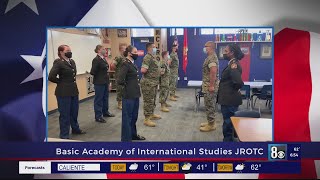 Basic Academy of International Studies JROTC recites today's pledge