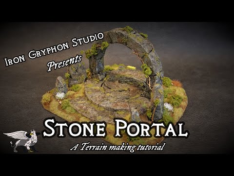 Iron Gryphon Studio - Ep 50 Old Stone Portal (foam crafting, D&D terrain, abandoned gateway)