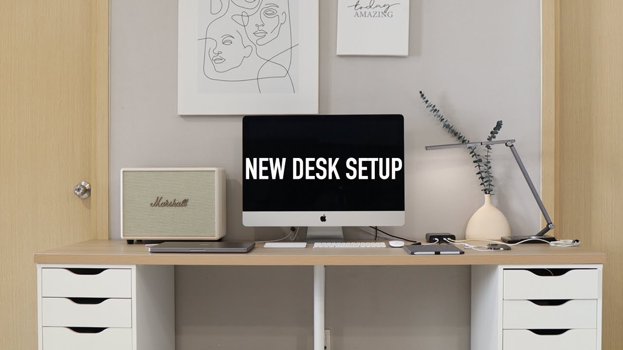 BÀN LÀM VIỆC TỐI GIẢN | SET UP THE IKEA LAGKAPTEN ALEX DESK - YouTube