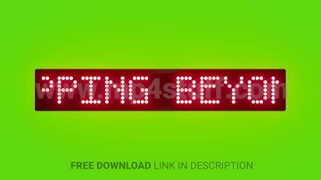 Beyond Shopping Beyond Luxury Scrolling Red Dot Matrix LED Text Animation on Green Screen Seamless L