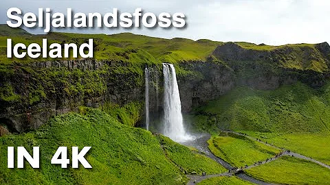 Seljalandsfoss, Iceland - 4K Drone Footage