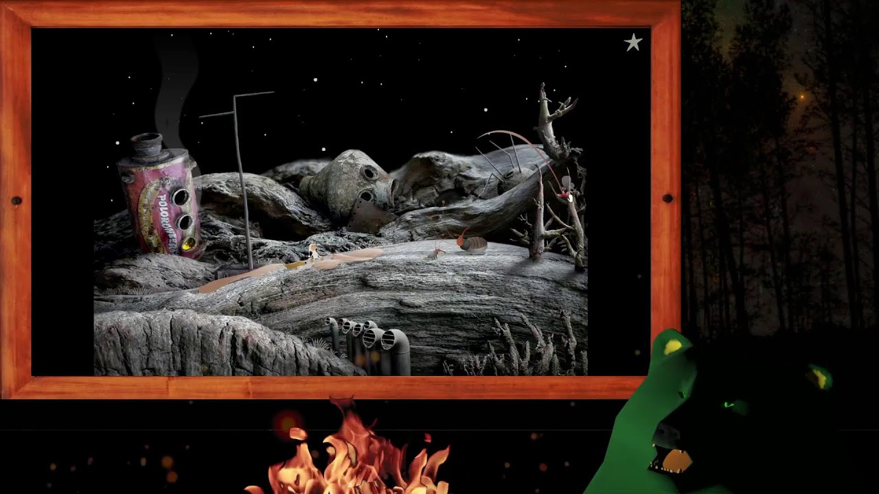 A bear playing Samorost 1 part 1