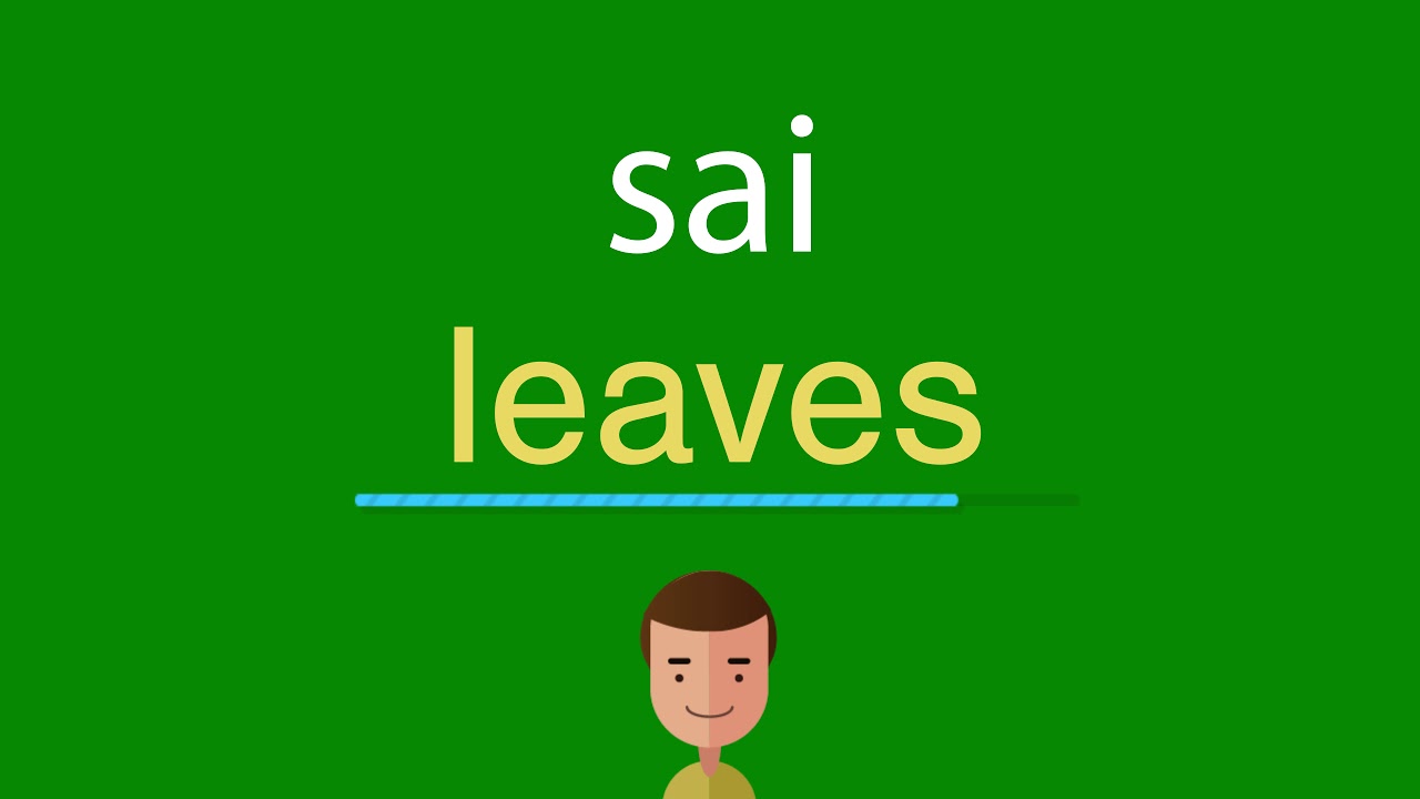Como dizer sai em inglês - YouTube