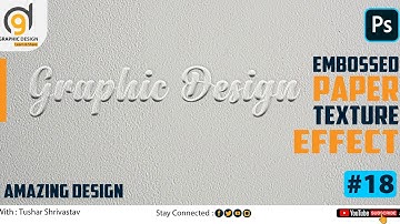 Photoshop : Embossed Paper Texture Text Effect || Photoshop Tutorial
