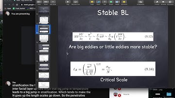 GEOL1820: GFD, Stable Boundary Layers