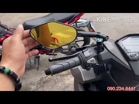 Video Kiếng Rizoma Elisse xoay 360 ốc titan cho vario và các... - youtube
