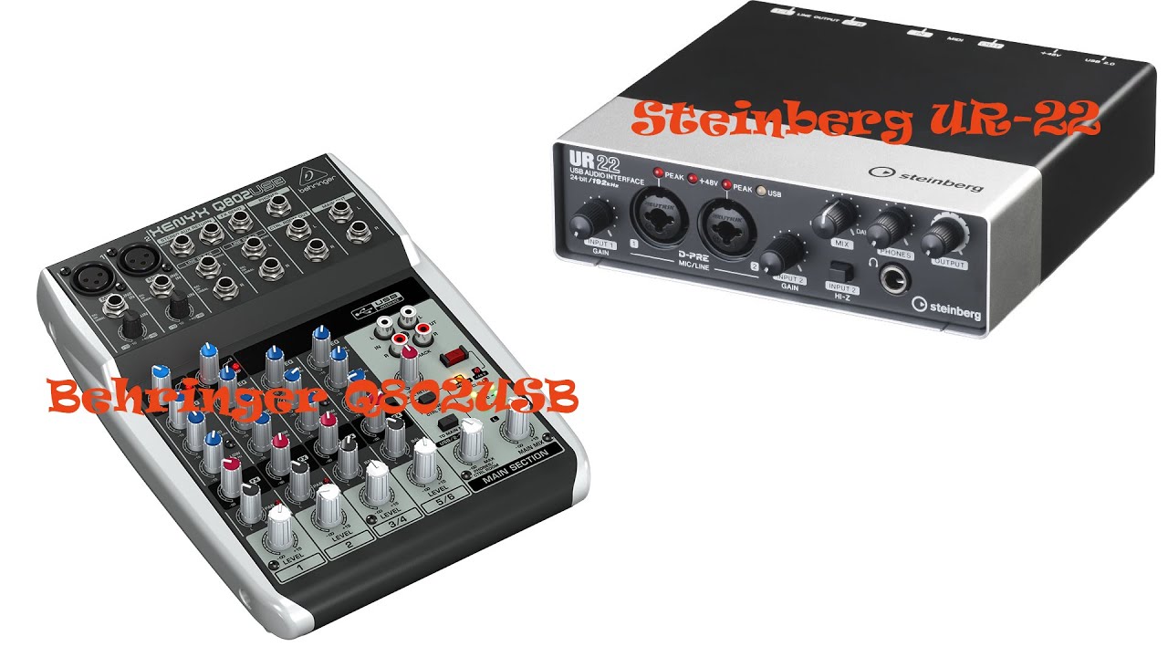 Mischpult Behringer Q802USB oder Audio Interface Steinberg UR22 YouTube