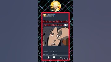 Madara uchiha stole his younger brother eye ❤️‍🔥🔥#shorts #anime #naruto #madara #edit