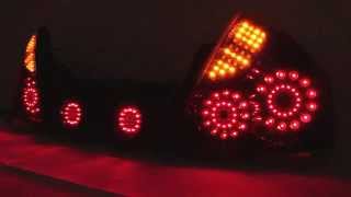 Y50 フーガ 前期 GT フルLEDテール 8灯化 流星対応 ラメ - YouTube