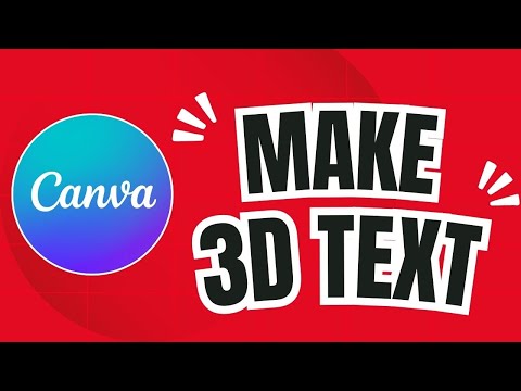 How to make 3D text in Canva
