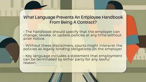 What Language Prevents An Employee Handbook From Being A Contract? - Labor and Employment Law Expert