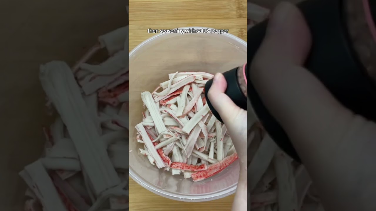 making snacks for chinese new yearrr: crab-stick chips 🦀