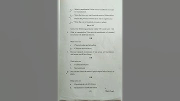 +3 (Bsc) 5th Semester Botany Honours,Core-12 Question Paper 2022 Of Utkal University.#odisha