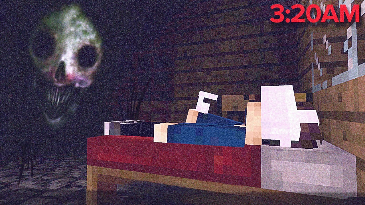 Sleeping Overnight in VR Horror Minecraft is TERRIFYING.. (FULL MOVIE)