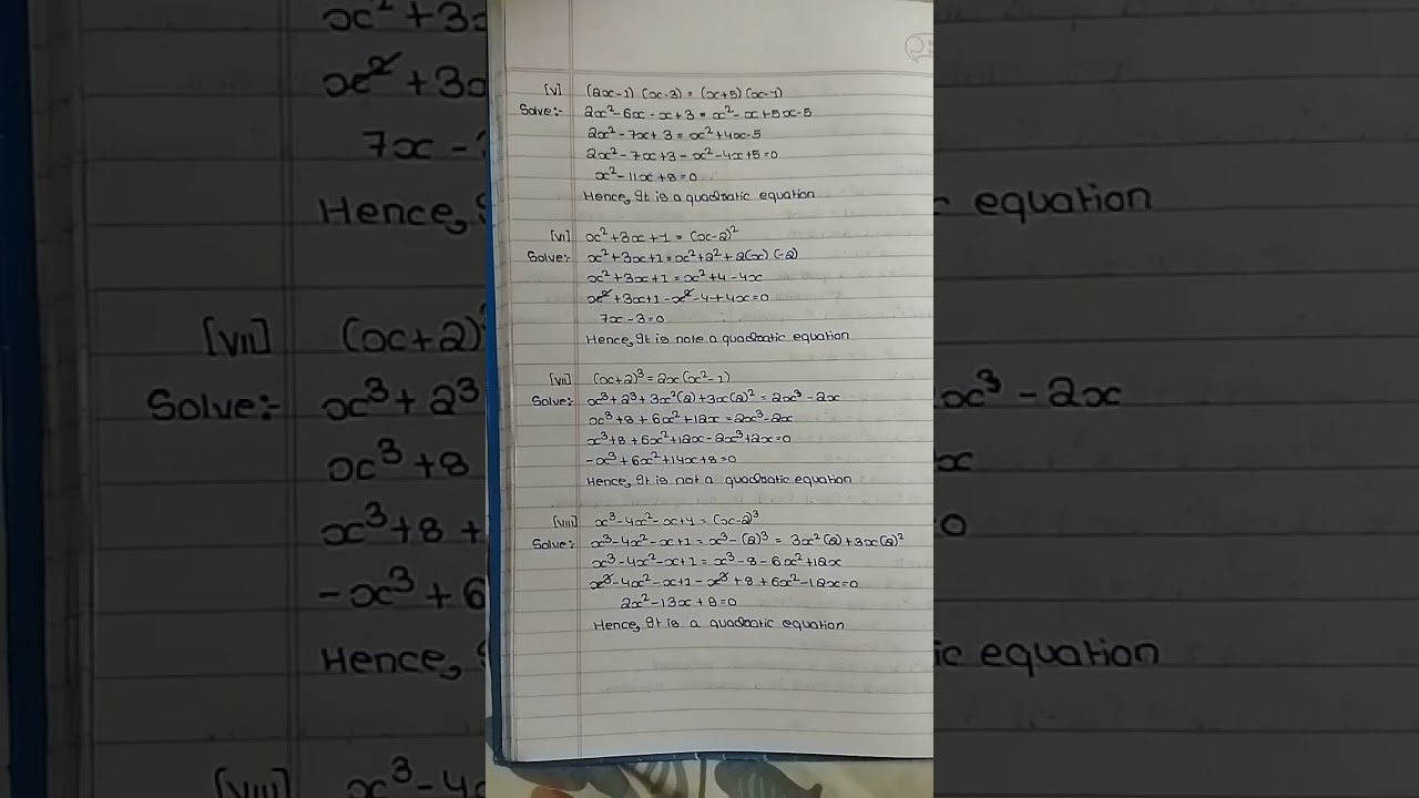 class 10th maths chapter 4 exercise 4.1 question no 1 all parts .