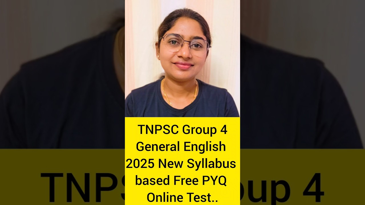 TNPSC General English Free Online Test 2025 📚 