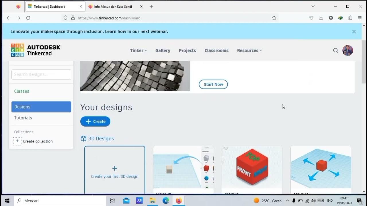 Tutorial cara login dan membuat simulasi rangkaian di tinkercad😊 YouTube