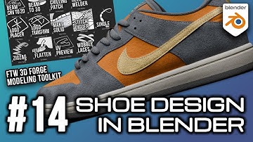 FTW3DForge   Shoe Design in Blender Tutorial  - 14 Add a Tongue Webbing with Blender Curve Tool