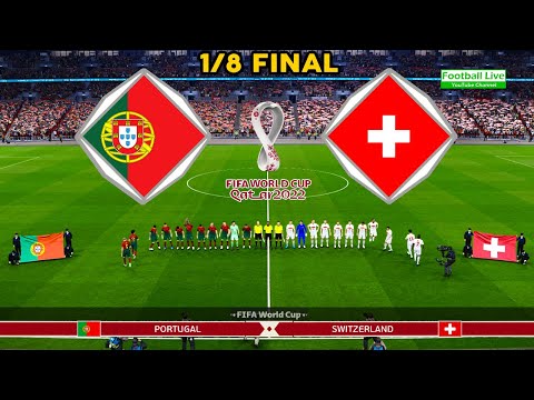 PORTUGAL vs SWITZERLAND - 1/8 Final | FIFA World Cup Qatar 2022 Full Match All Goals - PES Gameplay
