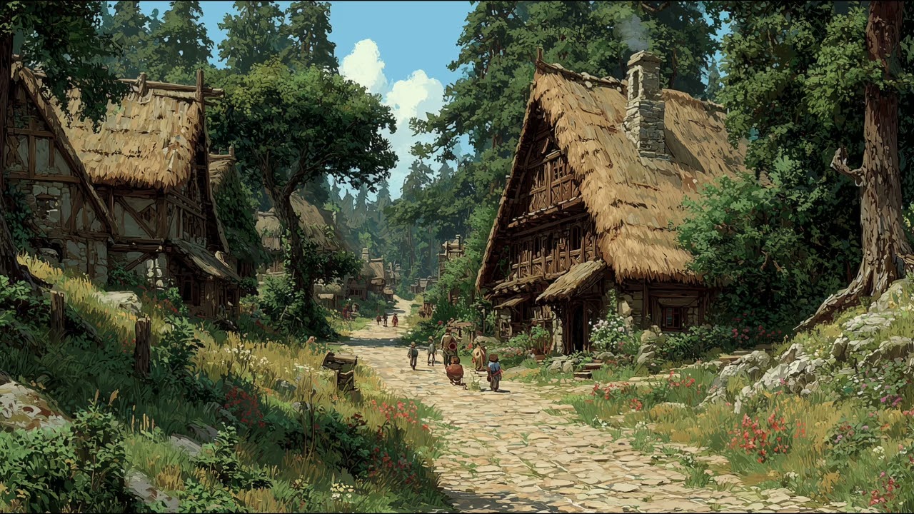 Whispers of a Peaceful Village | 집중과 명상을 위한 중세 판타지 BGM | Relaxing Medieval Fantasy Music