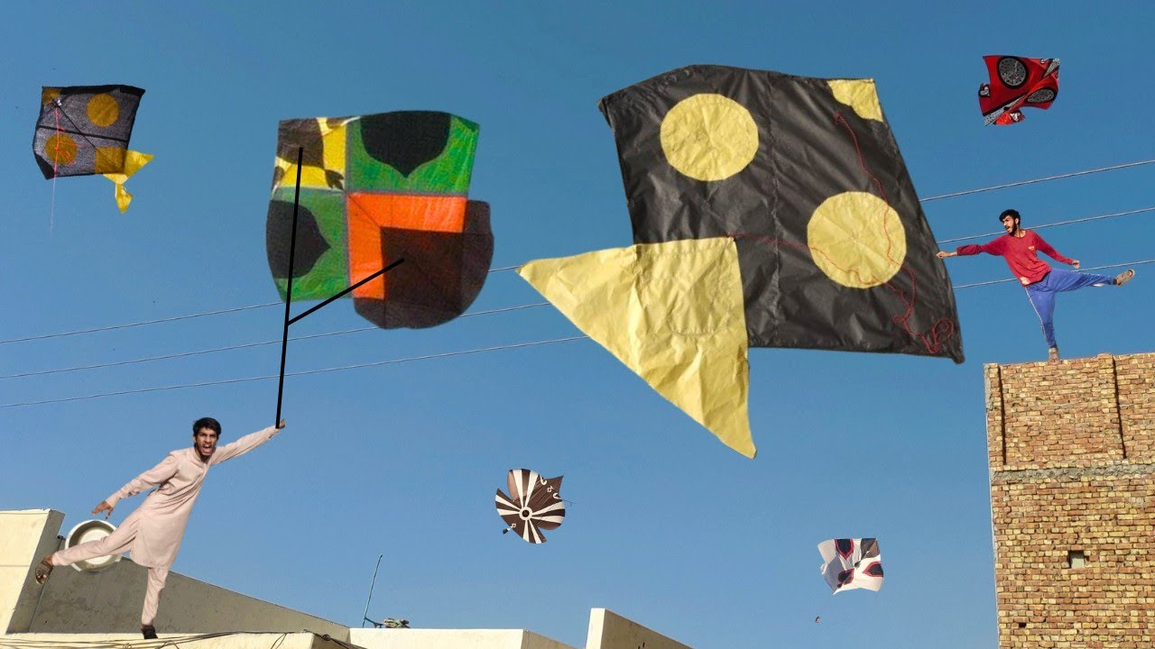 Cutting Kite Patang Catch with Thread  Manja Challenge Basant Kite Peacha || Patang Baz