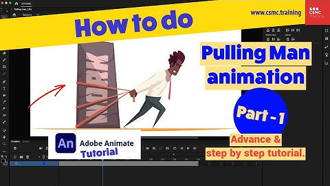 How to animate Pulling Man animation in adobe animate CC or flash - Part 1 #animatecc  #2danimation