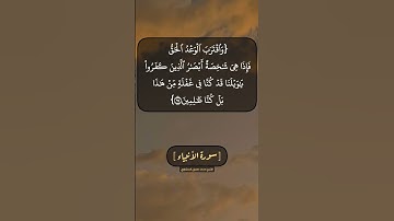 سورة الأنبياء الآية ٩٧ الى ٩٩ بصوت الشيخ محمد صديق المنشاوي