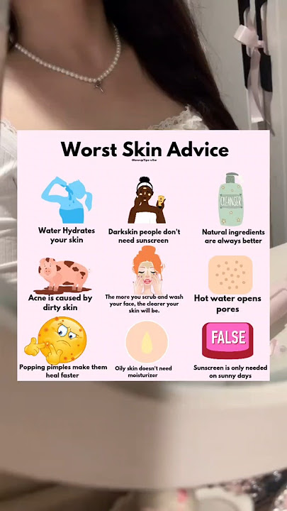 Worst skin advice #glowup #acne #acnetreatment #worst #skin #advice #pretty #coquette #skincare
