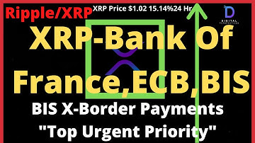 Ripple/XRP-BIS-Cross Border Payments "Top Urgent Priority",XRP $2,222-$6,666,Central Bank France,ECB