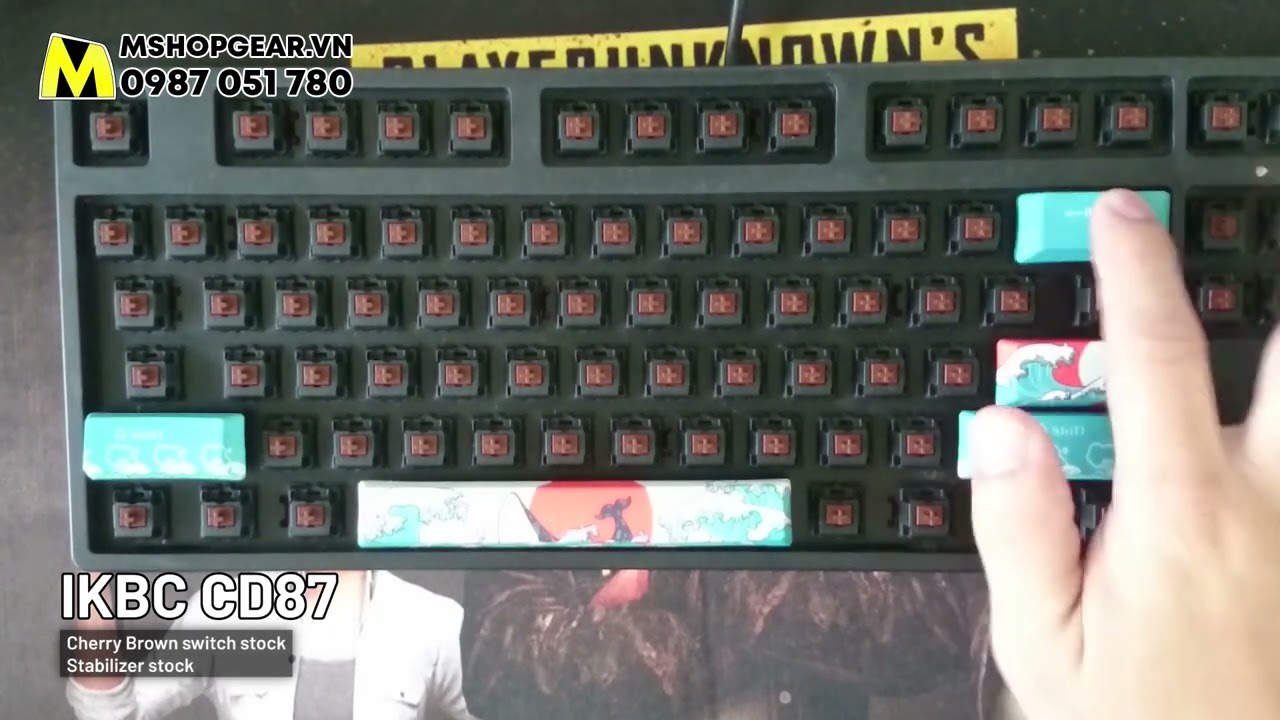 IKBC CD87 - Cherry Brown switch   Stabilizer stock mod  - mshopgear vn
