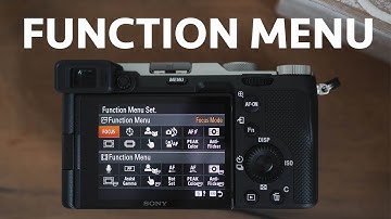 How To SONY a7c FUNCTION MENU