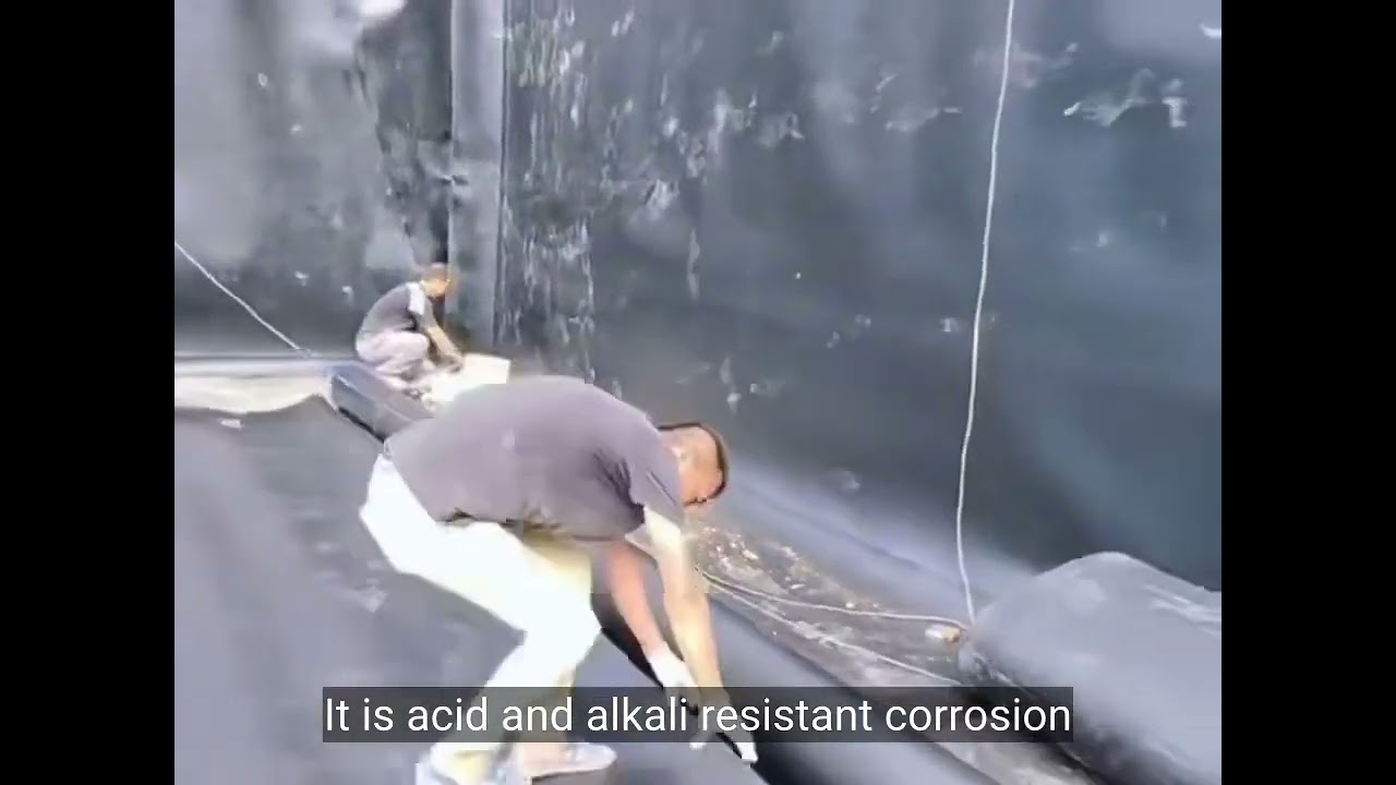 Construction method of hdpe geomembrane, pond liner and impervious membrane