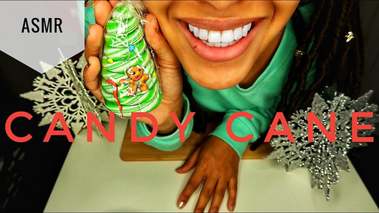 ASMR CANDY CANE | Eating Sounds + Mouth Sounds + Crunching | NO TALKING