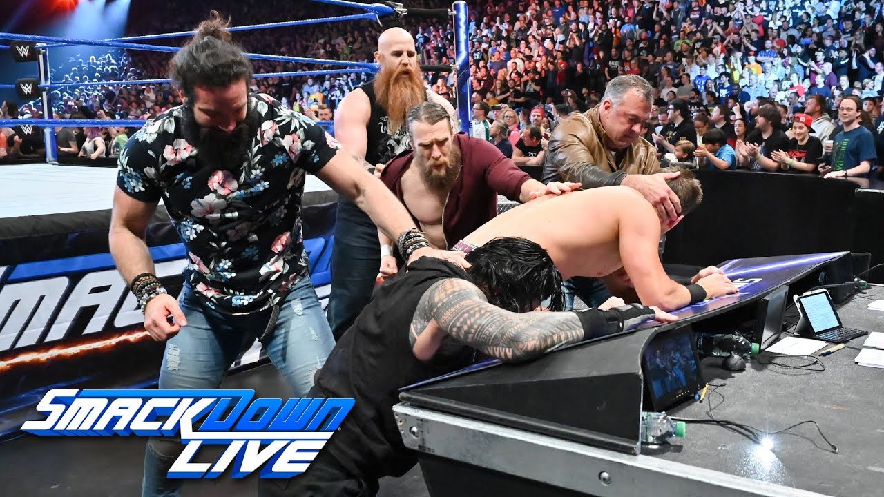 Shane McMahon  Elias trap Roman Reigns  The Miz SmackDown LIVE May 14 2019