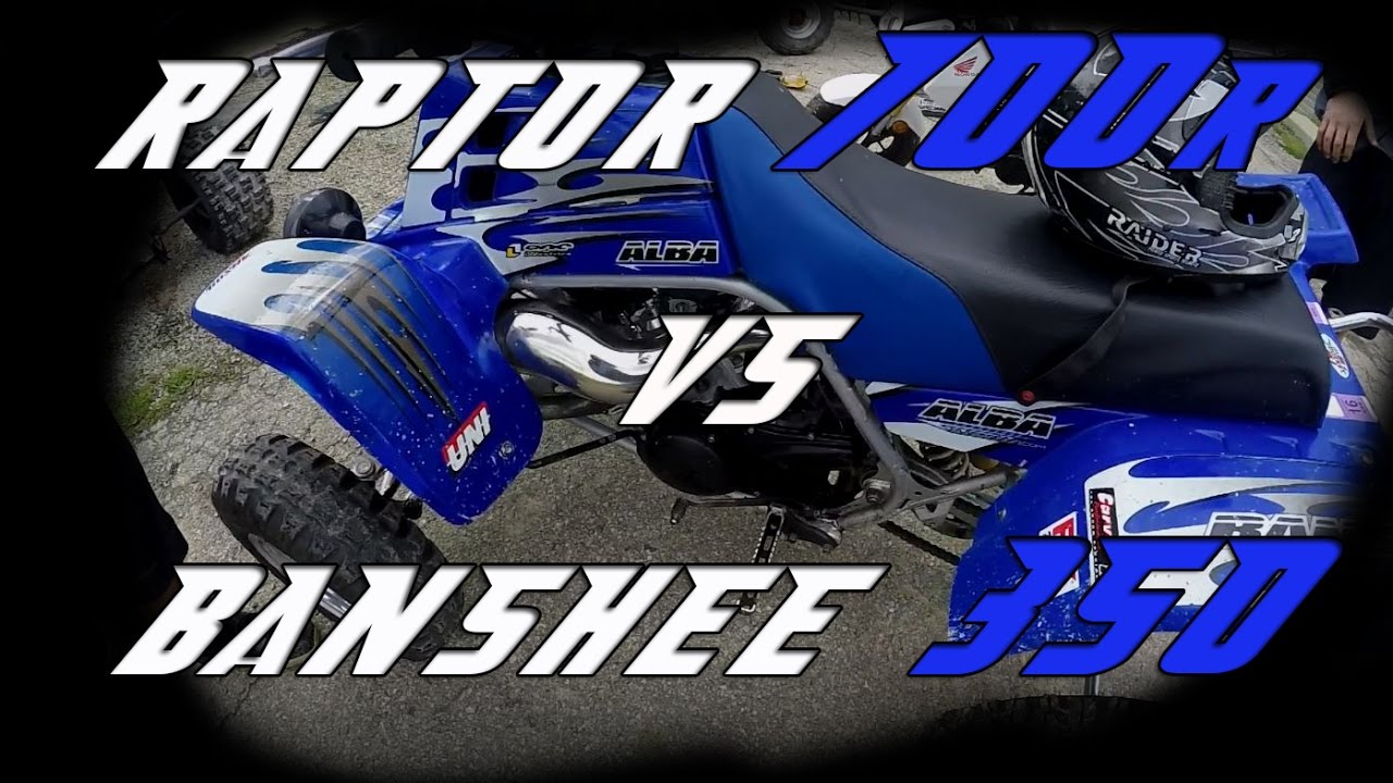 Raptor 700R Vs. Banshee 350 | Good Race On Pavement - YouTube