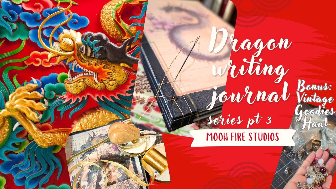 Japanese Book Binding pt 3 of Asian Inspired Journal | Easy | Legendary Dragon