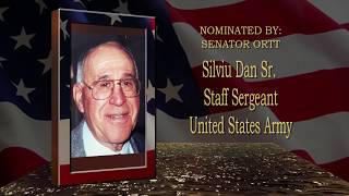 Silviu Dan Sr. - Senator Ortts 2017 Nys Senate Veterans Hall Of Fame Inductee