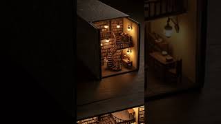 Secret Bookmark Bookstore 📚🔍 #tinymakers #aiminiature #library #books #hidden #mini #tiny #shorts