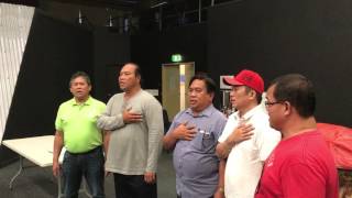 #TeamPacquiao singing #Filipino National anthem at the Kings table Soup Kitchen Brisbane