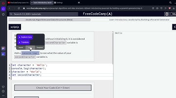 freeCodeCamp Learn Introductory JavaScript by Building a Pyramid Generator Part 9