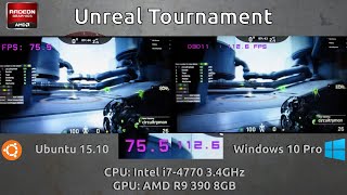 Ubuntu 1510 Vs Windows 10  Unreal Tournament Benchmark On An Amd R9 390