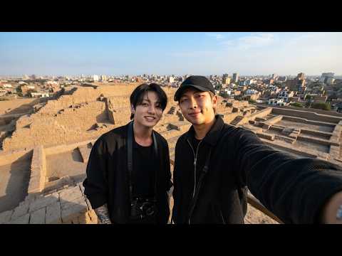 Jungkook and RM Share a Moment at Huaca Pucllana in Peru