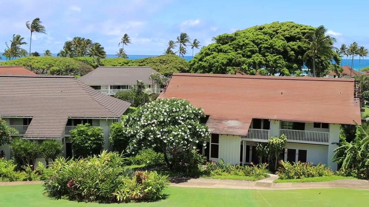 Kiahuna Plantation Condo 96.  Kauai. View from balcony.