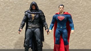 How to make McFarlane Toys Black Adam shorter and closer in scale to Mezco BVS Superman 1:12